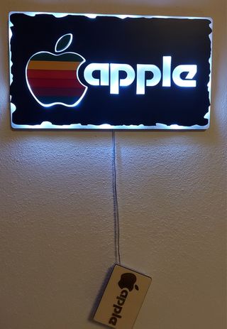 Quadro luminoso Apple vintage