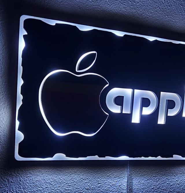 Quadro luminoso Apple vintage