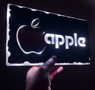 Quadro luminoso Apple vintage