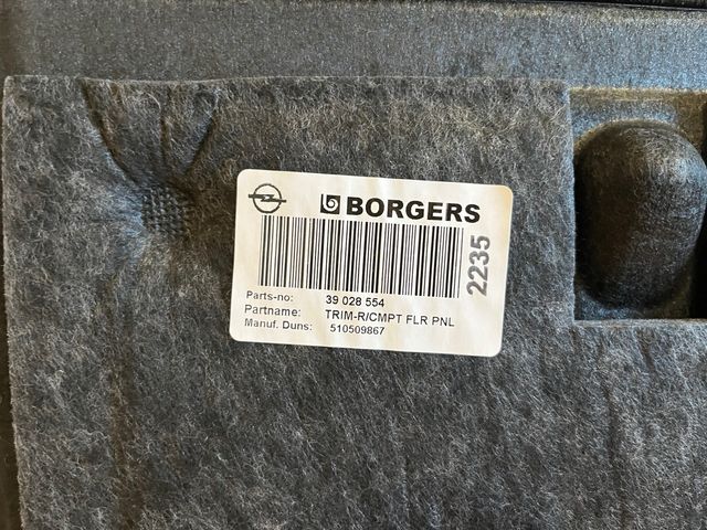 Alfombrilla/tapizado maletero Opel Astra K sedan