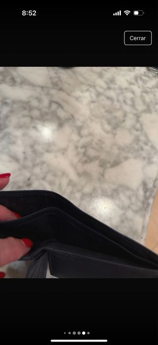 Cartera -billera  Piel Azul