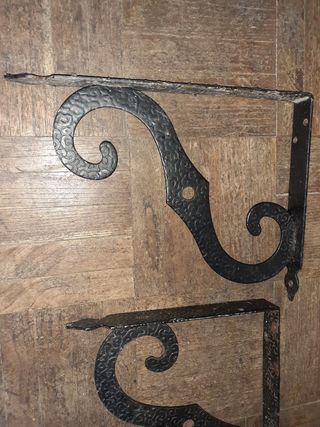 Soportes pared metal negros - 2uds.ver fotos.medid