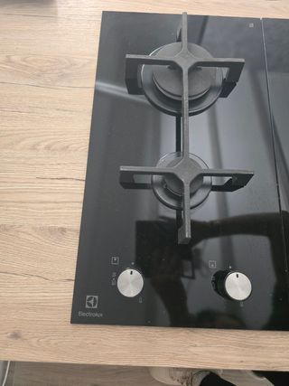 Piano cottura 2 fuochi gas - Vetroceramica nero