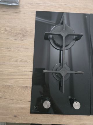 Piano cottura 2 fuochi gas - Vetroceramica nero