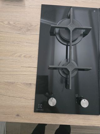 Piano cottura 2 fuochi gas - Vetroceramica nero