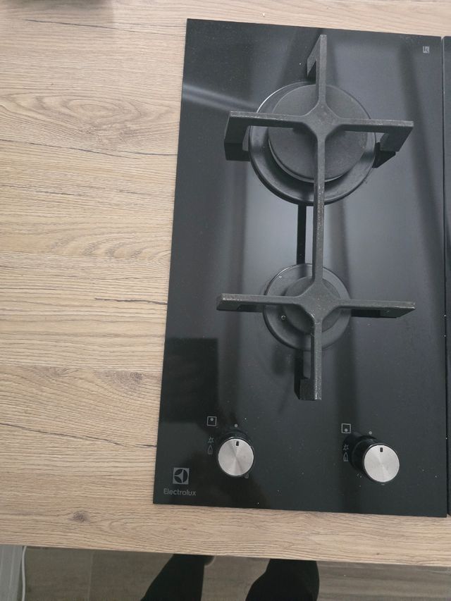 Piano cottura 2 fuochi gas - Vetroceramica nero