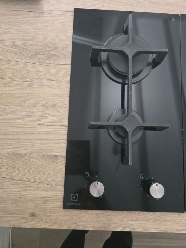 Piano cottura 2 fuochi gas - Vetroceramica nero