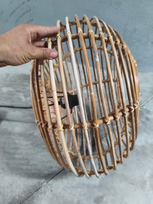 Lampada da soffitto Rattan Glob