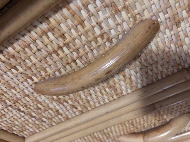 Mesita noche 3 cajones mimbre