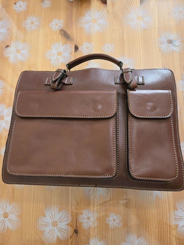 Borsa da lavoro  in cuoio marrone