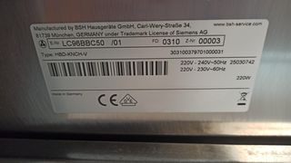 Campana extractora Siemens de 90cm