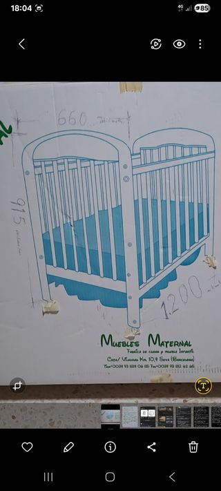 Cuna bebé madera maciza - Sin ruedas