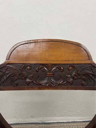 Silla vintage madera tallada