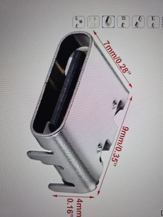 10 Conectores USB-C Hembra 6 Pines