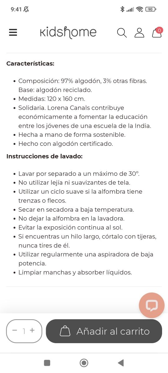 Alfombra Lorena Canals infantil 120x160cm