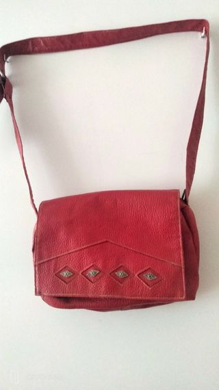 Bolso Piel Piero Tucci Rojo