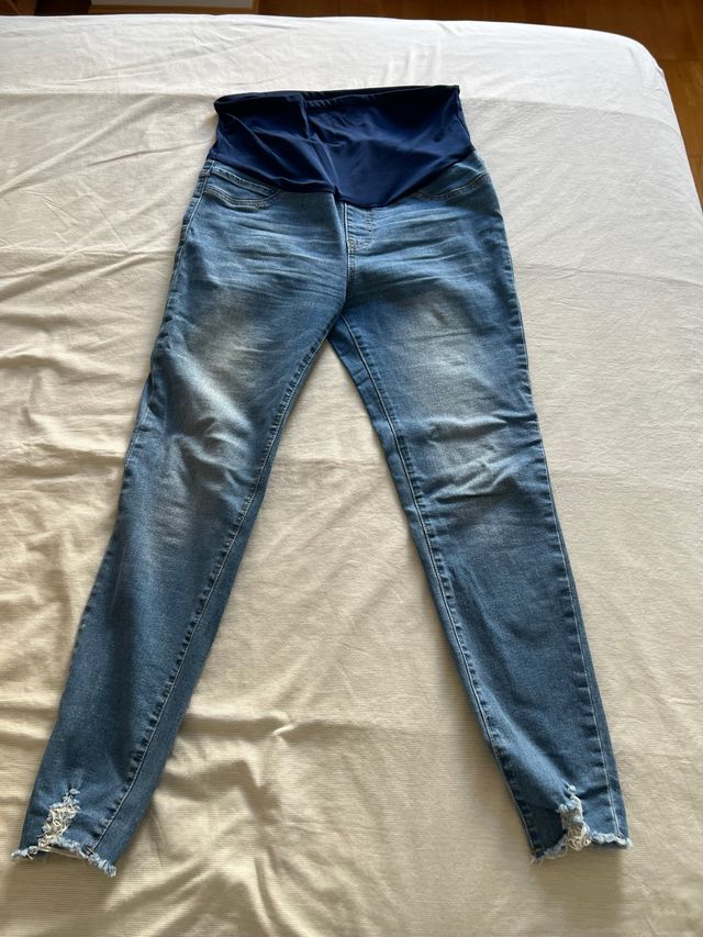 Pantalones premamá tiro alto