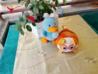 2 Peluche: Paperino & gattino