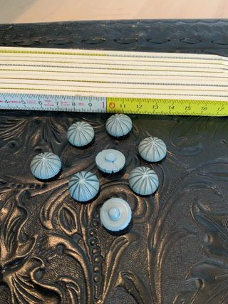 Bottoni vintage celeste - 8 pezzi