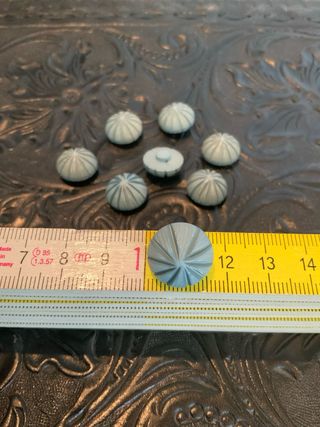 Bottoni vintage celeste - 8 pezzi
