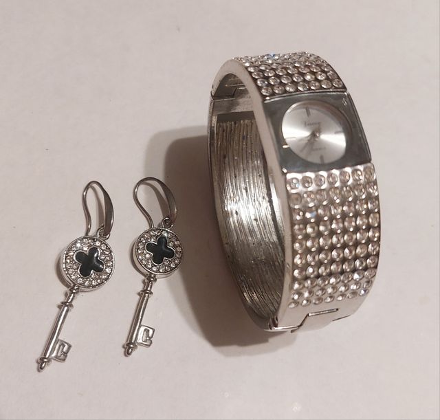 Orologio Vaece donna, cristalli e orecchini