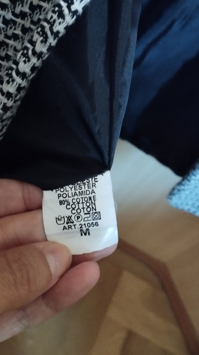 Blazer blanco y negro, talla M