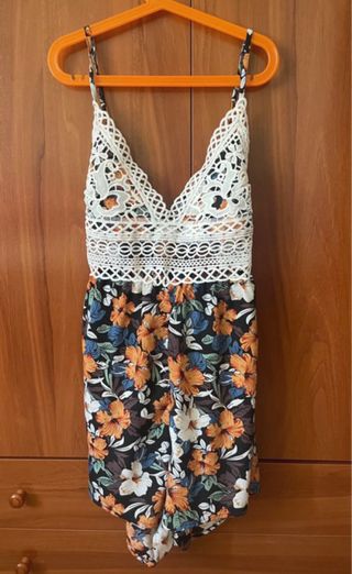 Mono floral - Encaje blanco