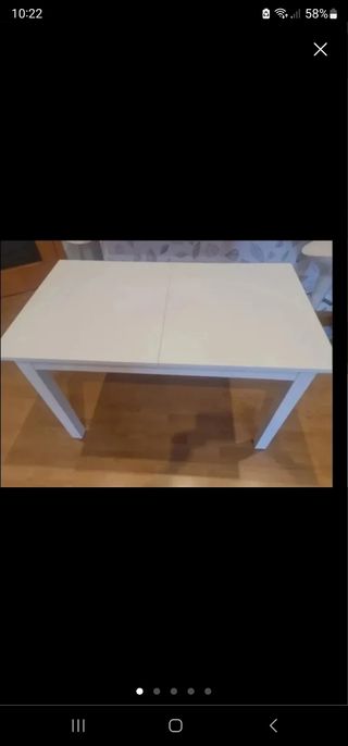 Mesa comedor extensible 120x70 a 160x 70