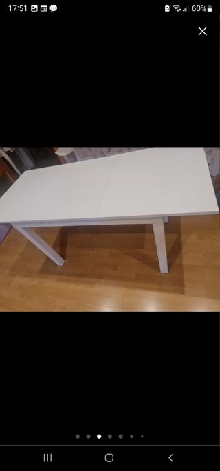 Mesa comedor extensible 120x70 a 160x 70