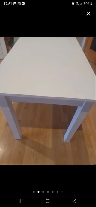 Mesa comedor extensible 120x70 a 160x 70