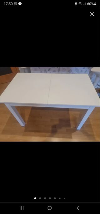 Mesa comedor extensible 120x70 a 160x 70
