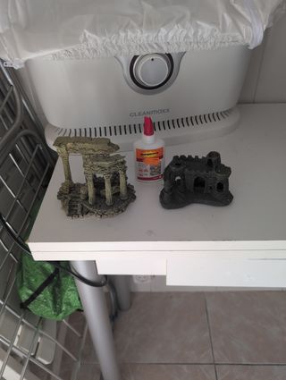 Adorno acuario: Castillo y Partenón