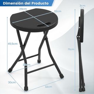 NUEVOS Set 2 Taburetes Plegables