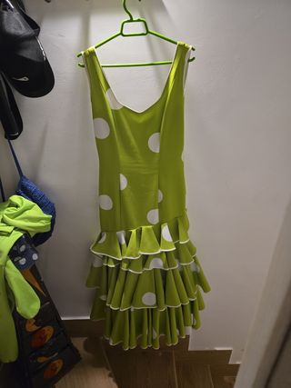 Traje Flamenca Verde Pistacho