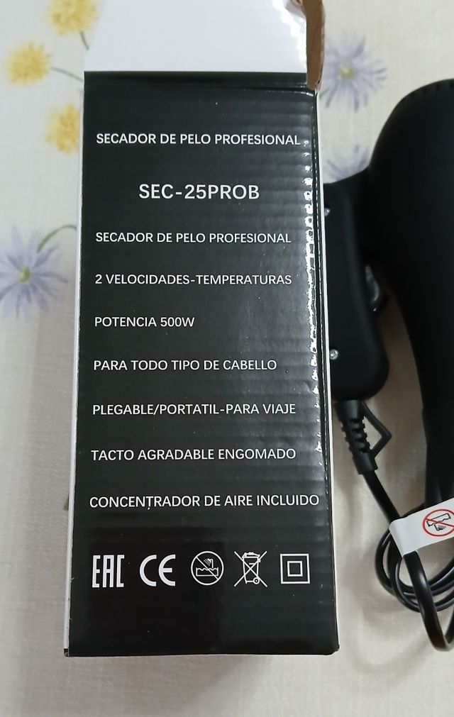 Secador Pelo Plegable EURO LIFE