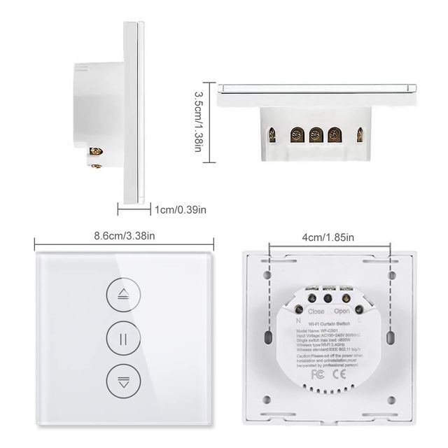 Interruptor persianas HeuxGir con porcentaje.