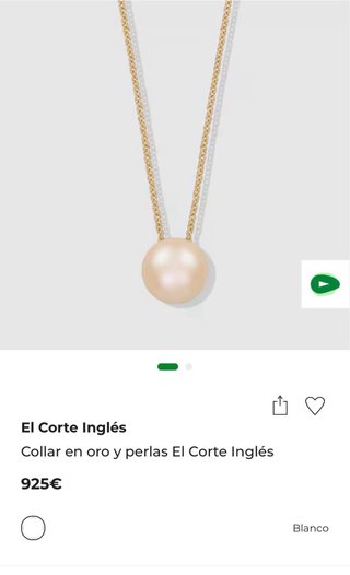 Collar perlas oro El Corte Inglés