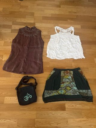 Lote ropa mujer talla S, hippie