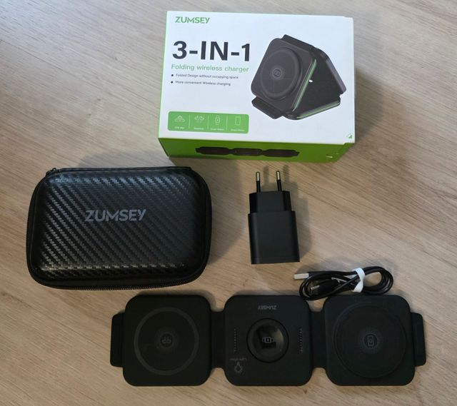 Cargador inalámbrico ZUMSEY 3 en 1 Apple