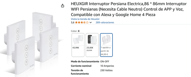 HEUXGIR interruptor persiana eléctrica .