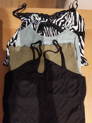 4 Tops Tirantes - Negro y Verde