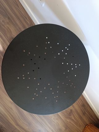 Mesita noche forja negra