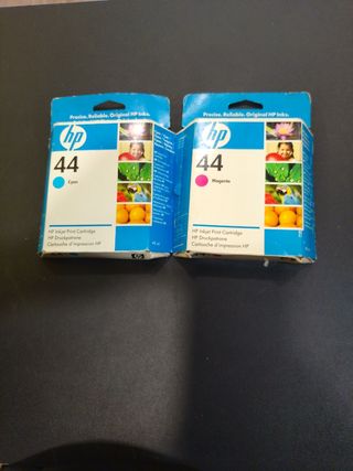 Cartuchos HP 44 Cyan y Magenta