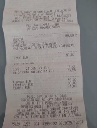 Cafetera Philips LO'R Barista 