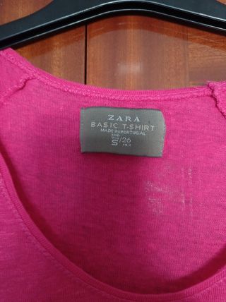 Camiseta Zara rosa talla S