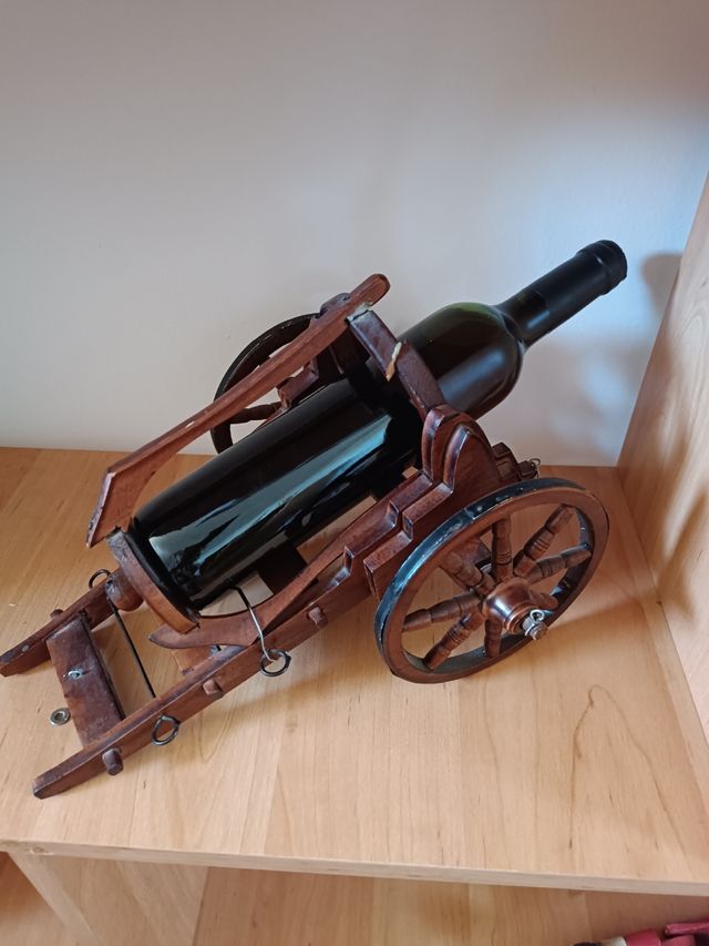 Porta botellas decorativo madera