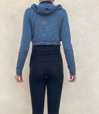 Felpa corta Hollister blu