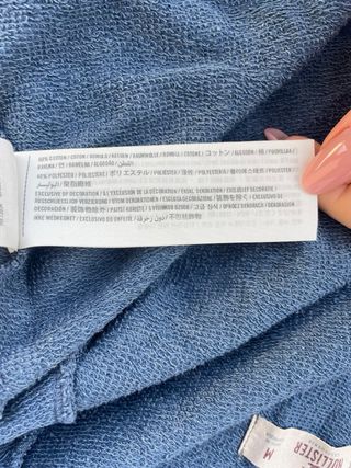 Felpa corta Hollister blu