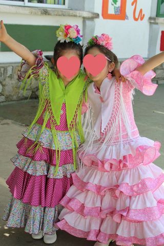 Traje Flamenca niña (6-8 años) con mantoncillo