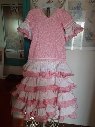 Traje Flamenca niña (6-8 años) con mantoncillo
